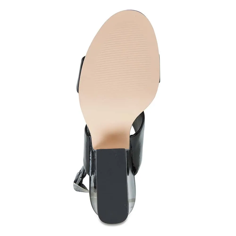 Montego Heel in Black Patent