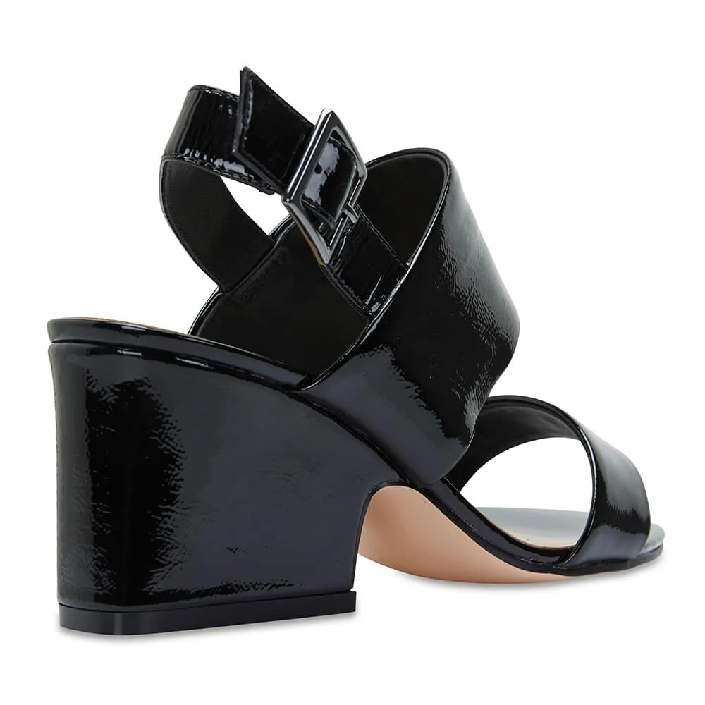 Montego Heel in Black Patent