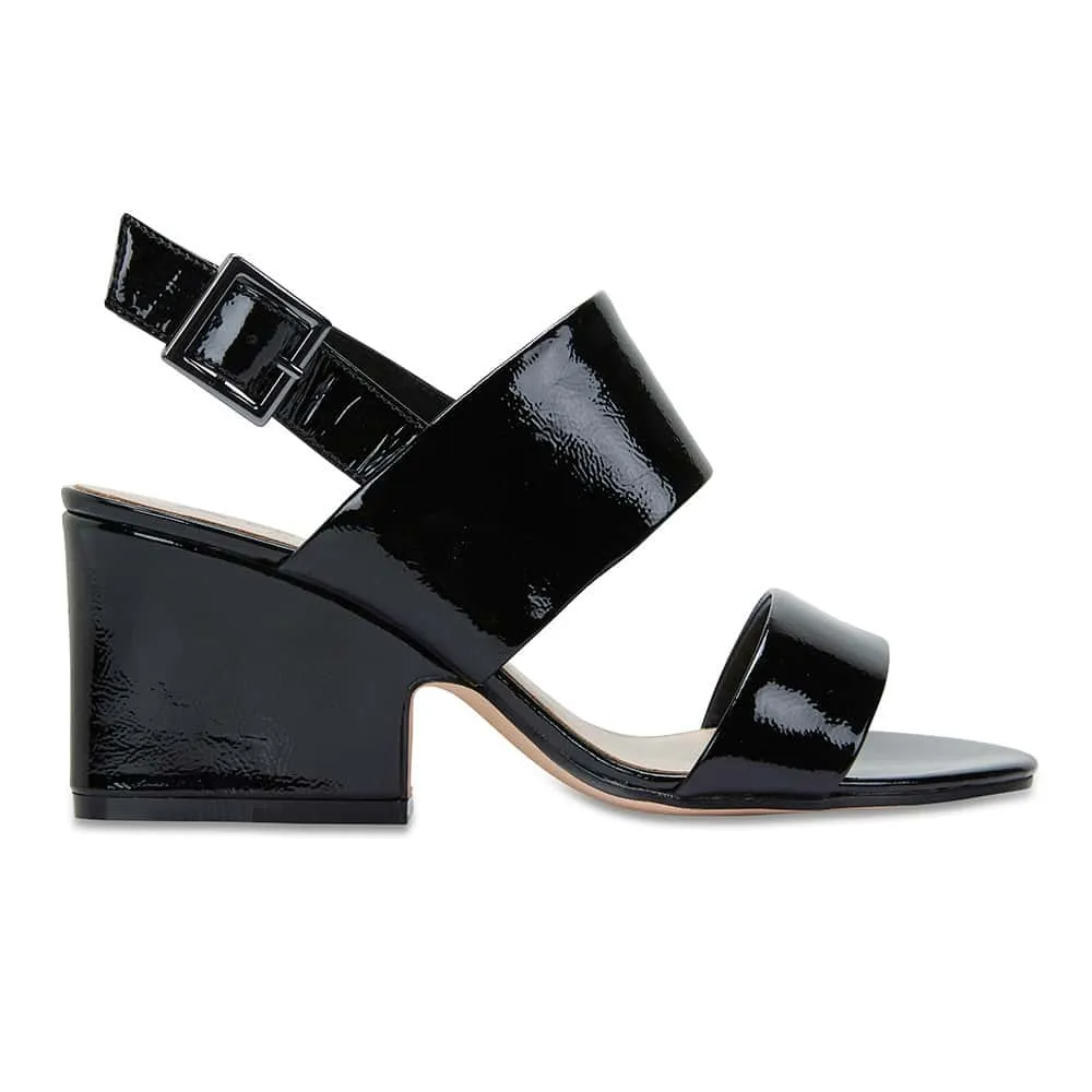 Montego Heel in Black Patent