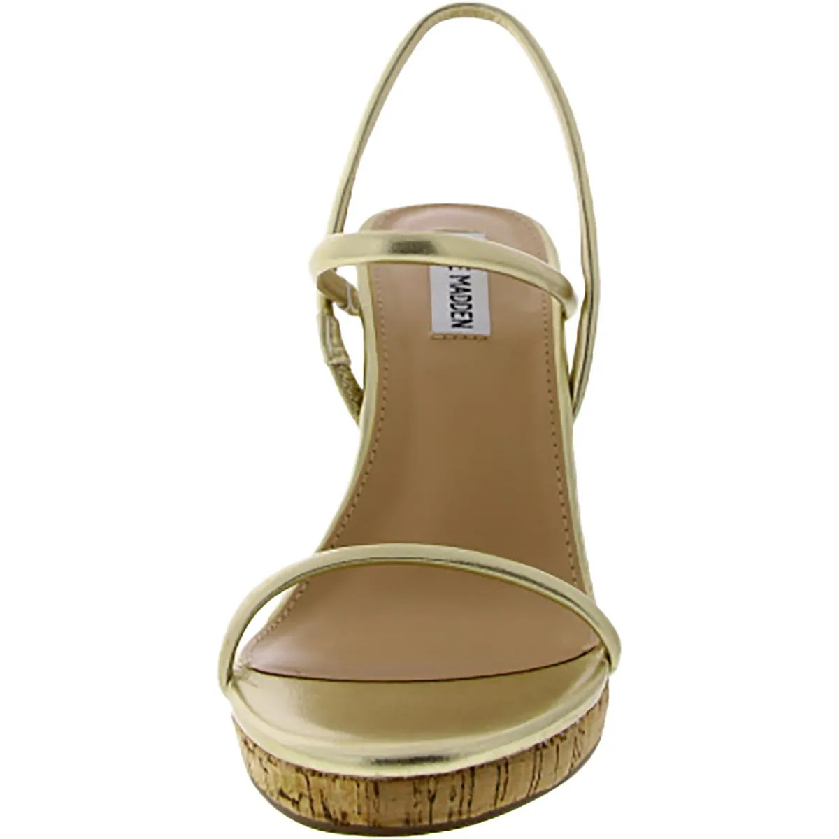 Morgan Womens Faux Leather Slingback Wedge Sandals