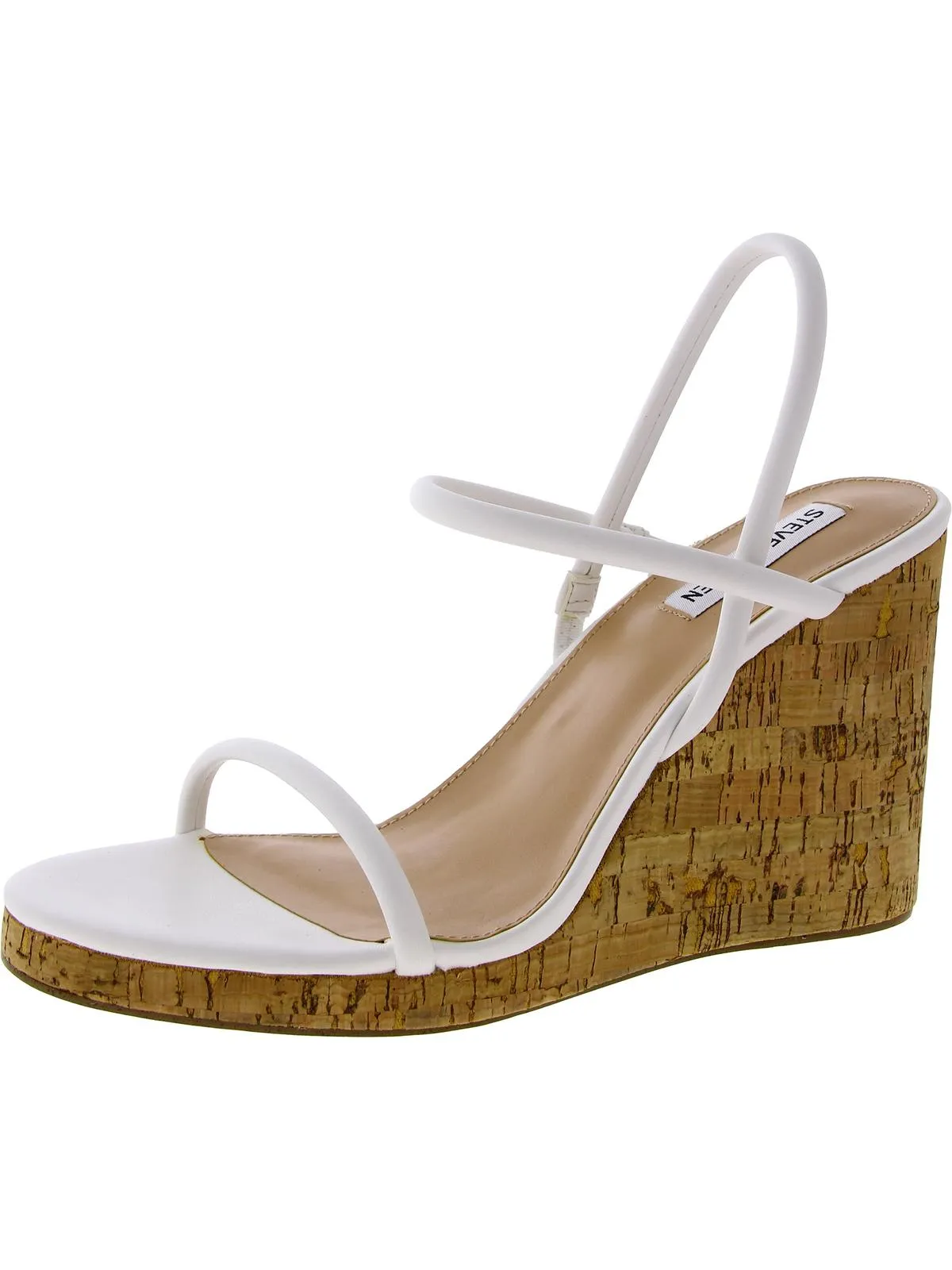 Morgan Womens Faux Leather Slingback Wedge Sandals