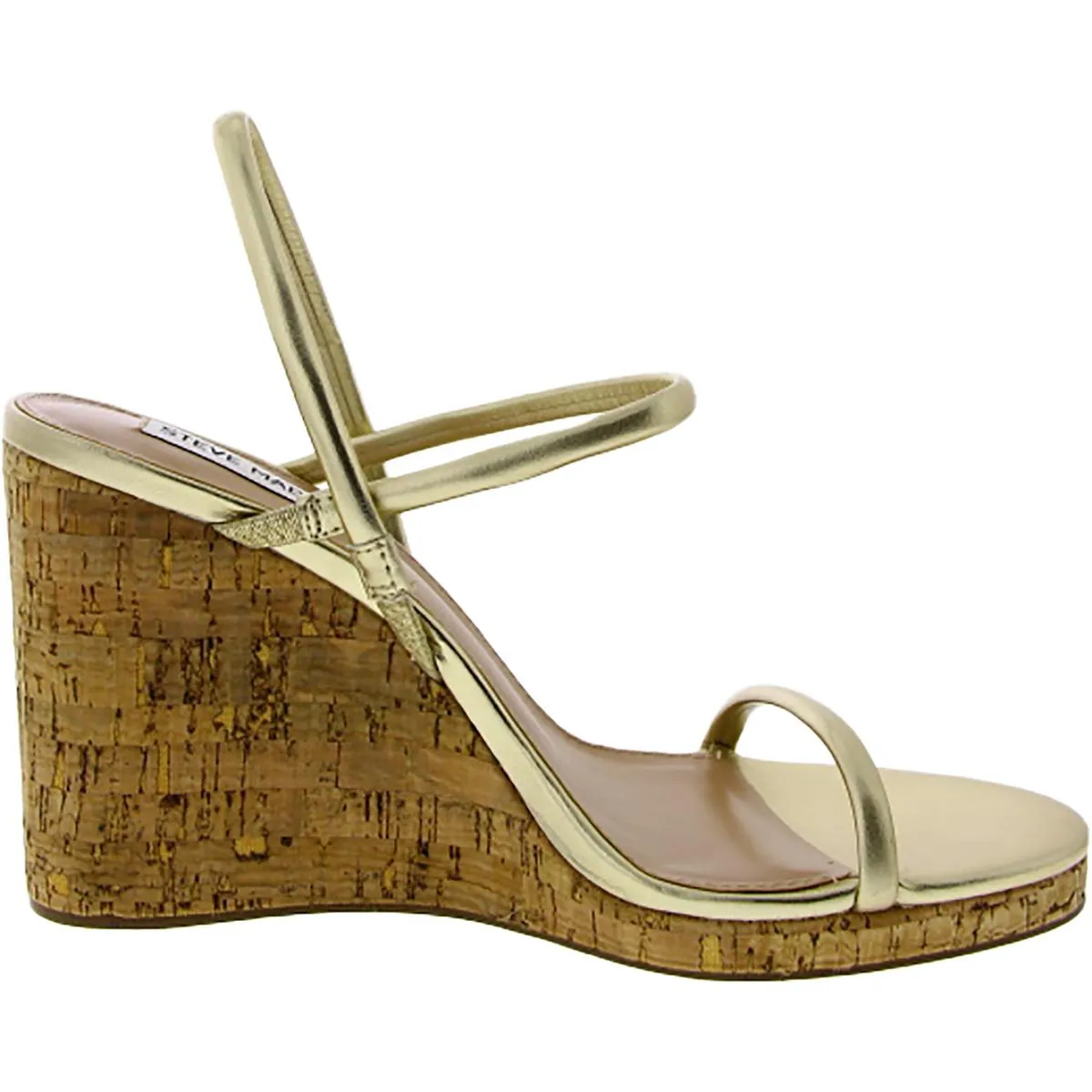 Morgan Womens Faux Leather Slingback Wedge Sandals
