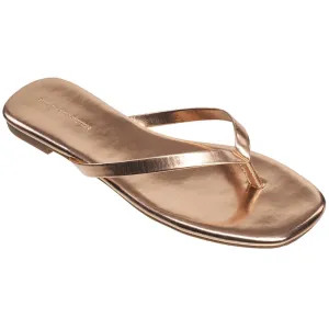 Morgan Womens Leather Toe Post Flip-Flops