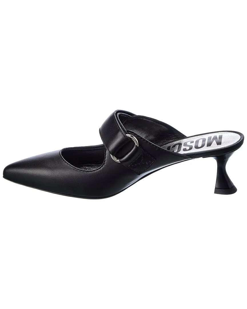 Moschino Logo Leather Pump