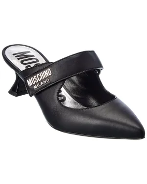 Moschino Logo Leather Pump
