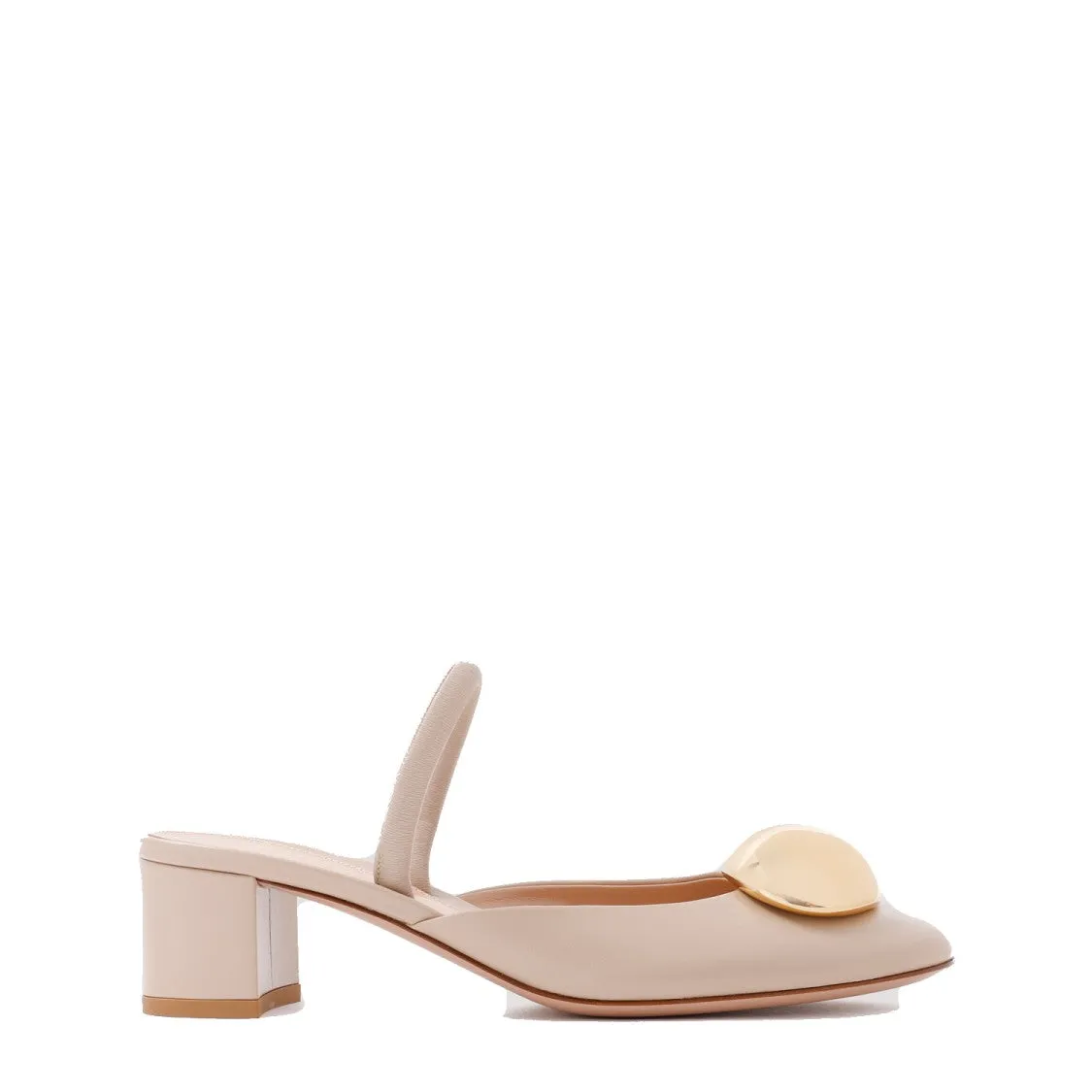 Mousse Beige Nappa Leather Slingback Pump