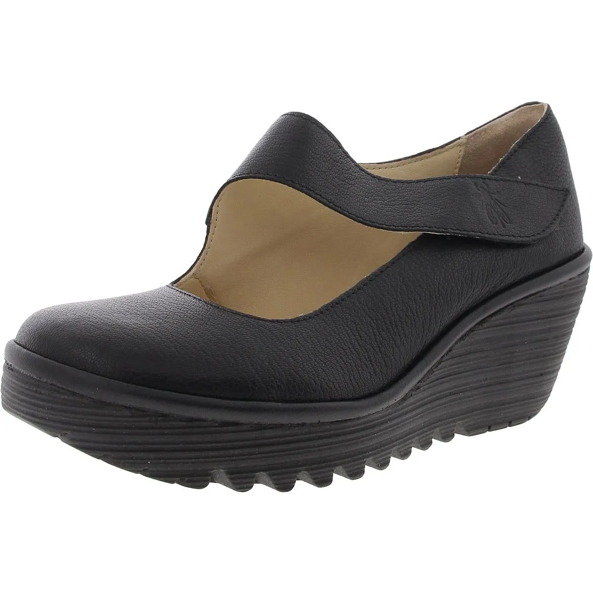 MOUSSE Womens Cushioned Footbed Leather Mary Janes