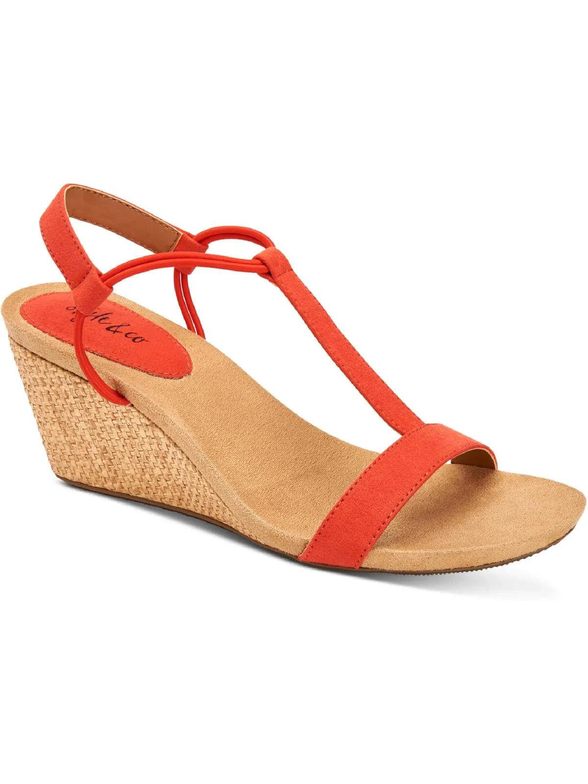 MulanF Womens Faux Suede Slip On Wedge Sandals