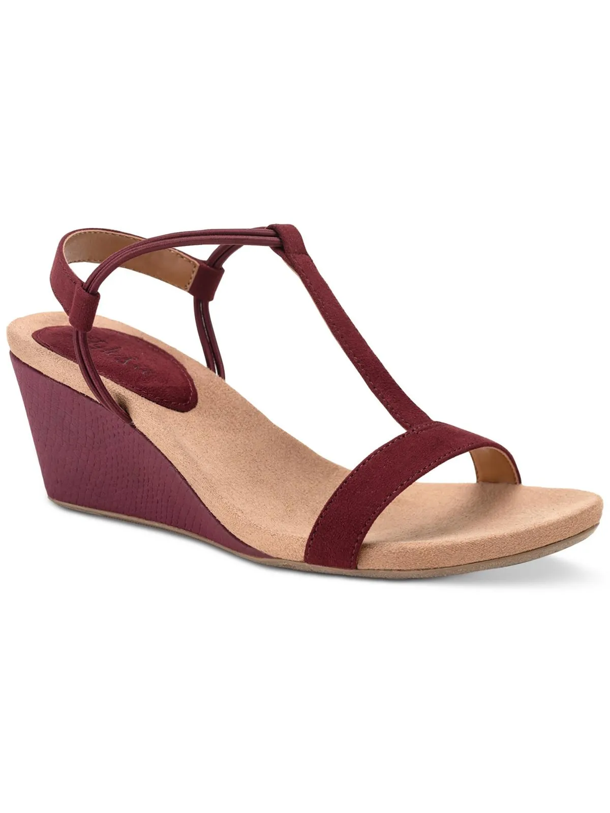 MulanF Womens Faux Suede Slip On Wedge Sandals