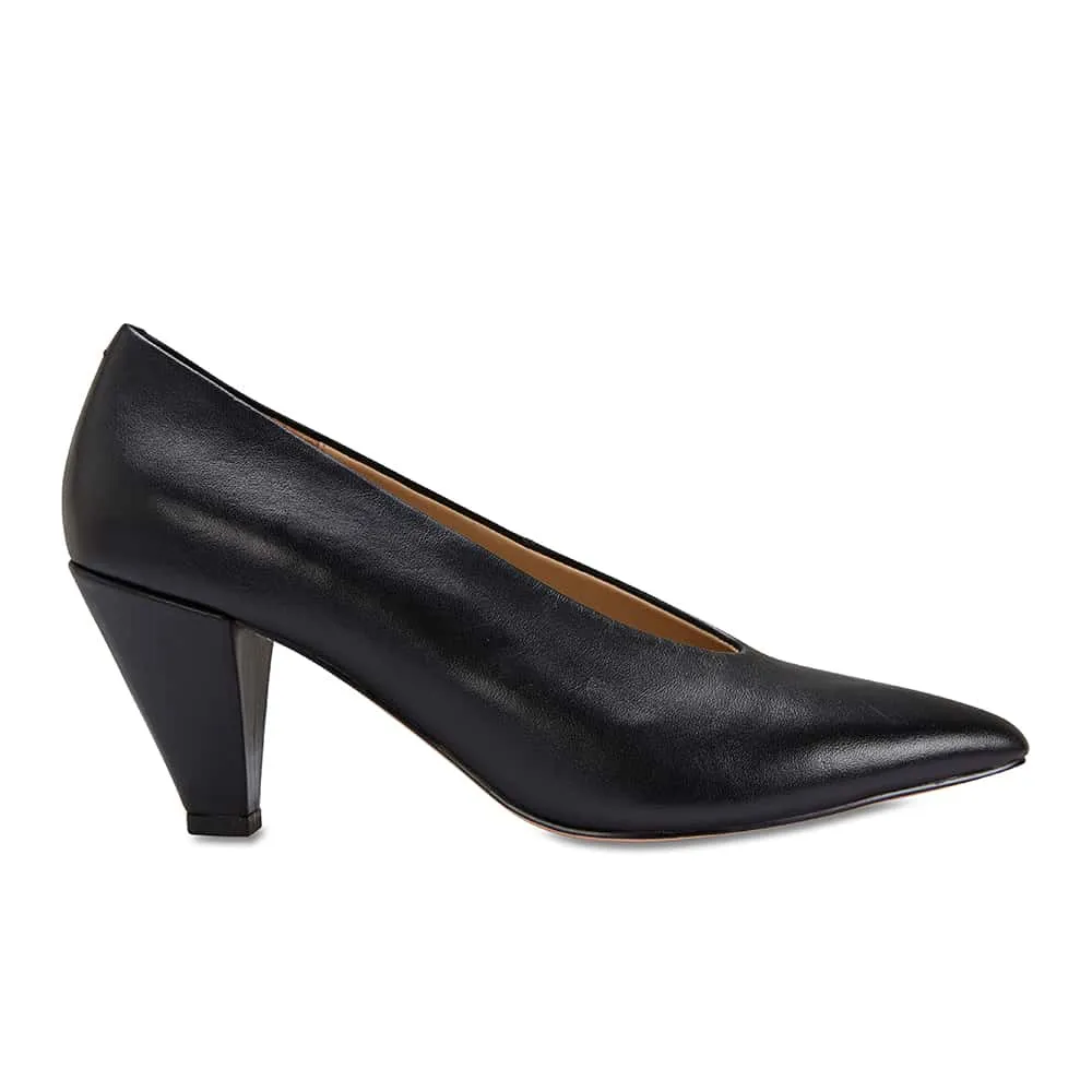 Nancy Heel in Black Leather