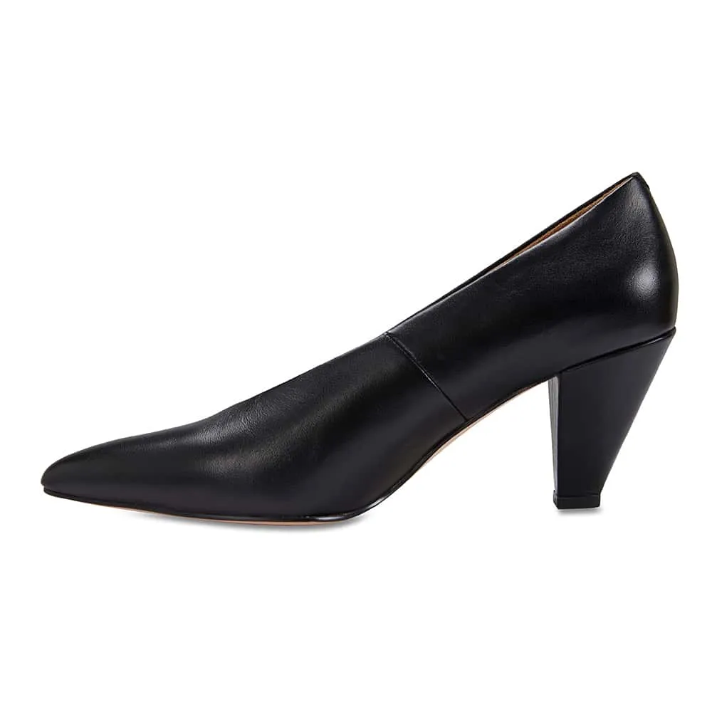Nancy Heel in Black Leather