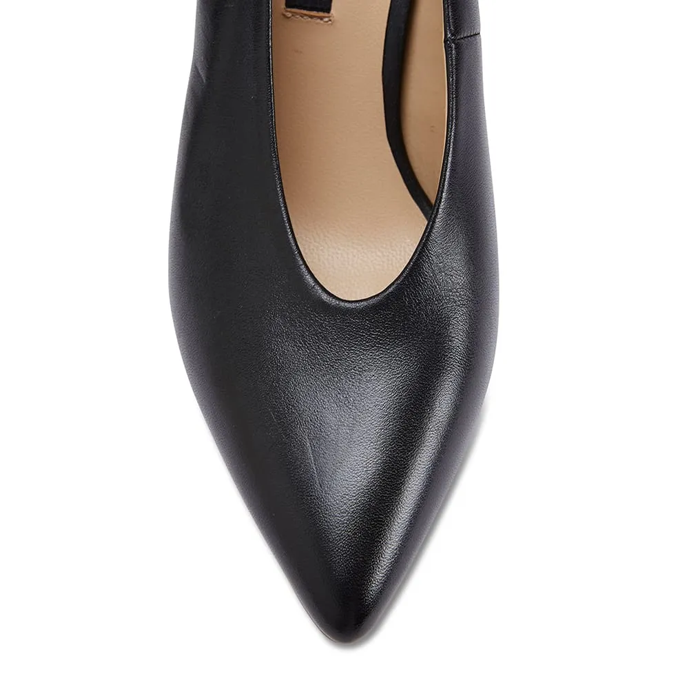 Nancy Heel in Black Leather