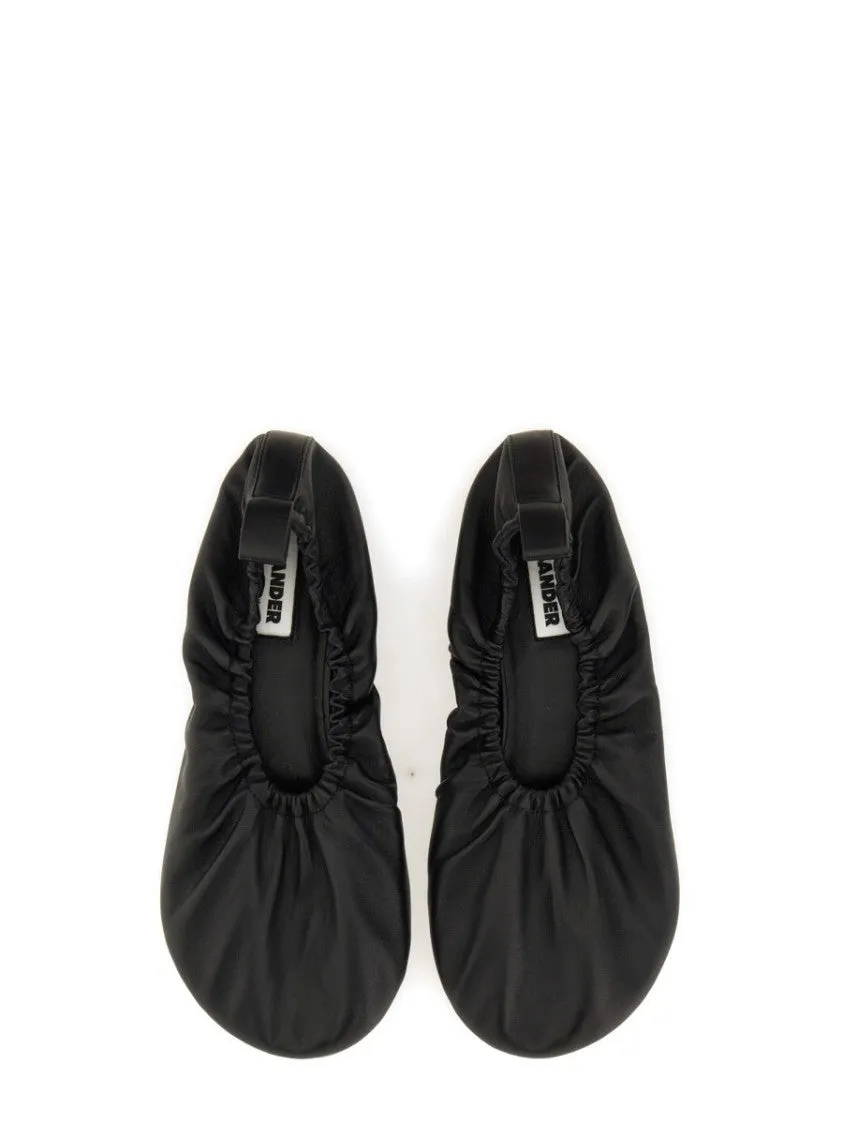 Nappa Ballerina Flats With Subtle Heel