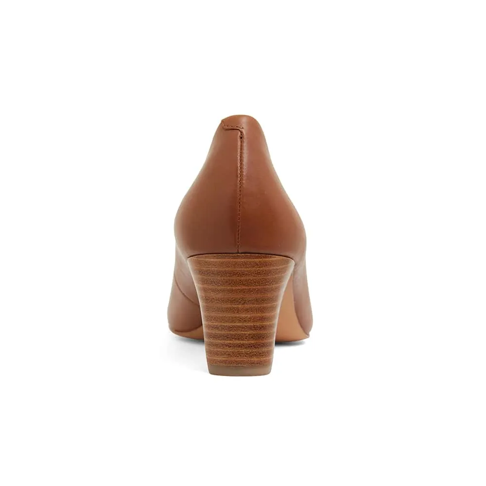 Nicole Heel in Cognac Leather