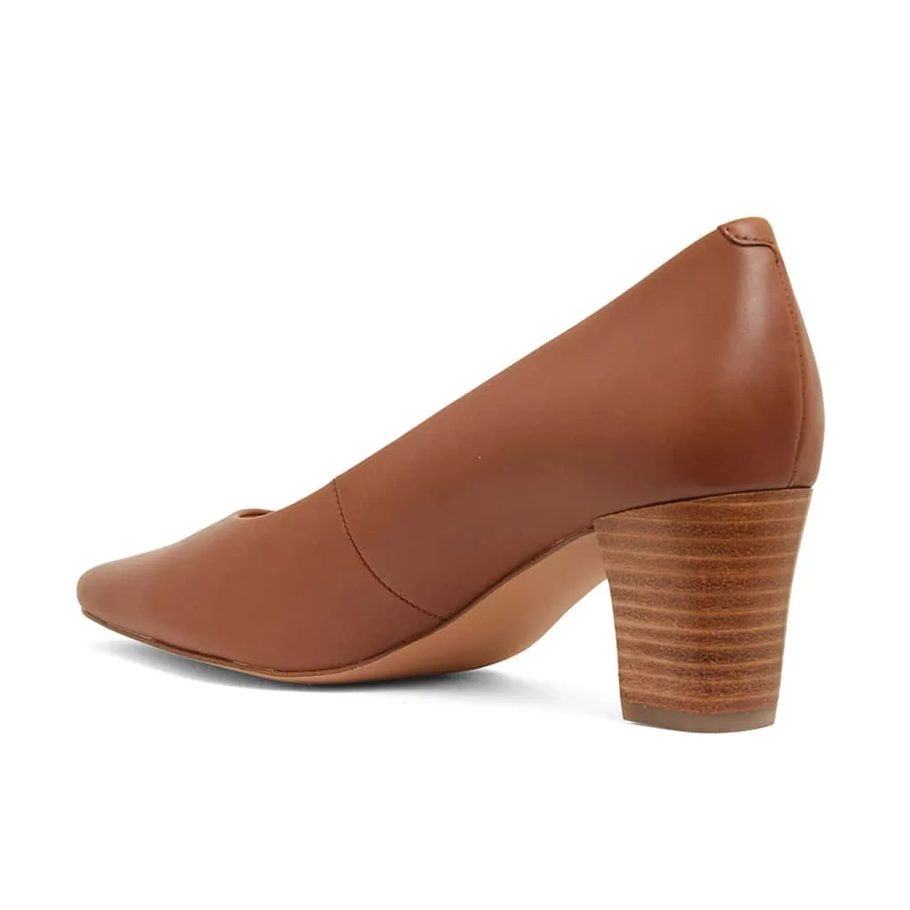 Nicole Heel in Cognac Leather