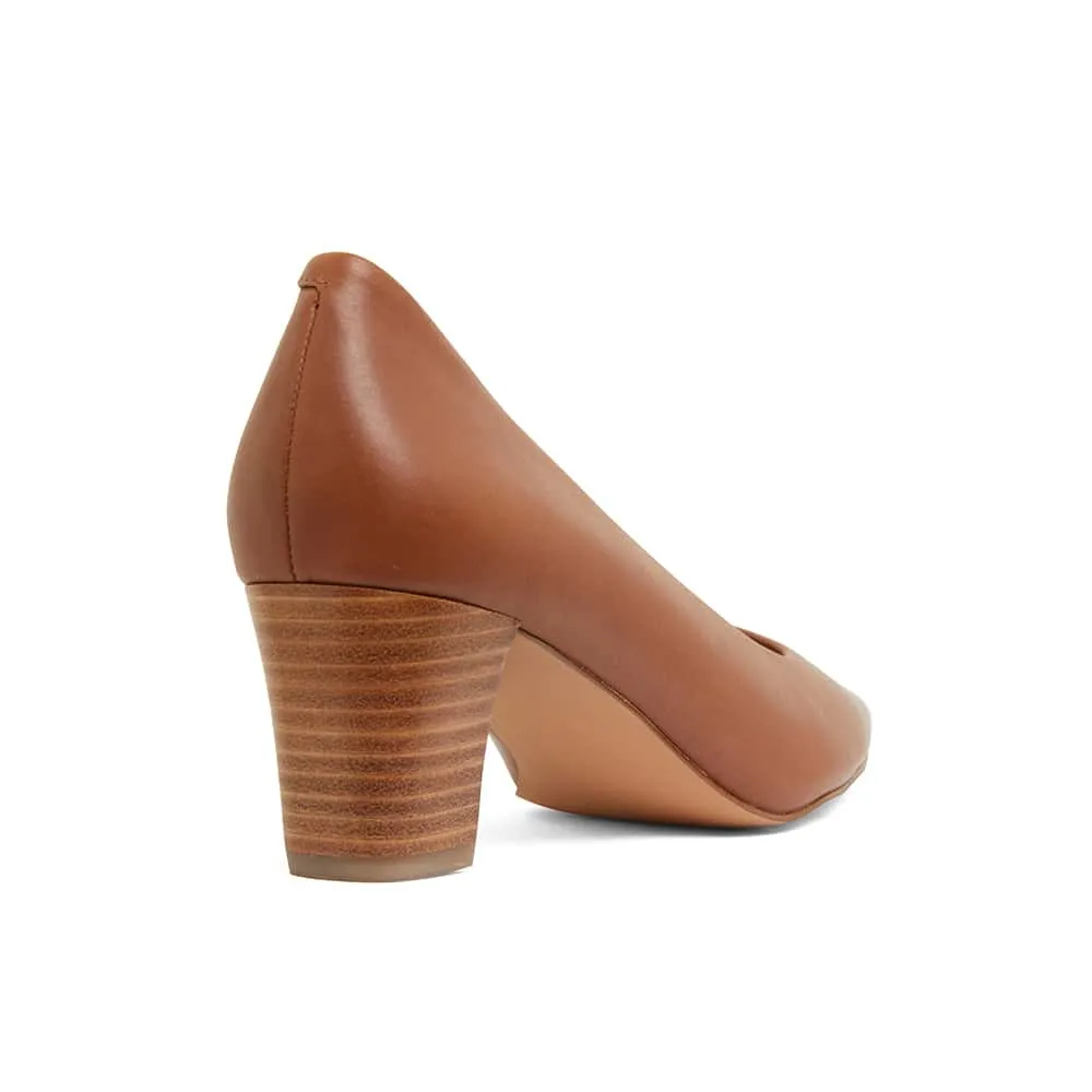 Nicole Heel in Cognac Leather