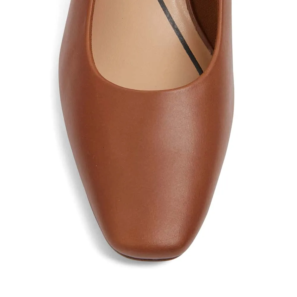 Nicole Heel in Cognac Leather