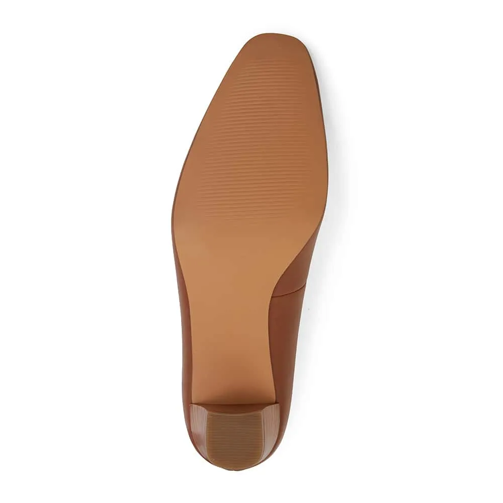 Nicole Heel in Cognac Leather