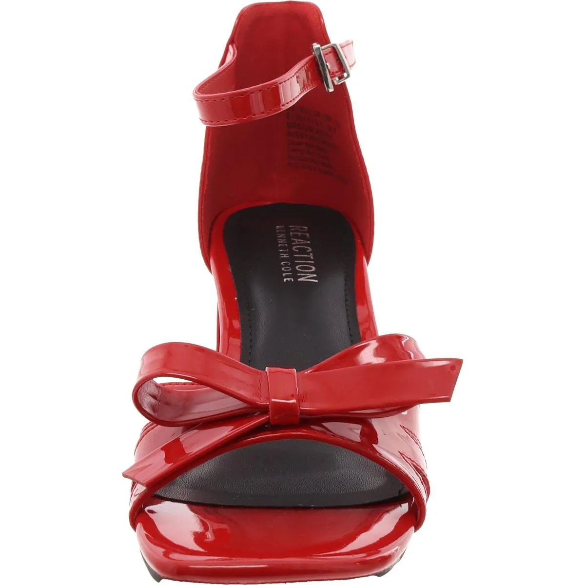 Nissy Womens Patent Bow Ankle Strap