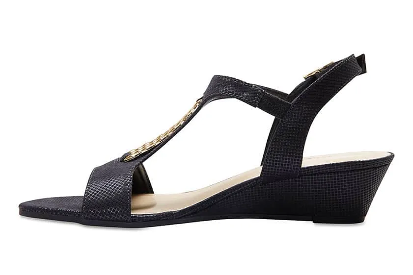 Nolan Heel in Black Fabric