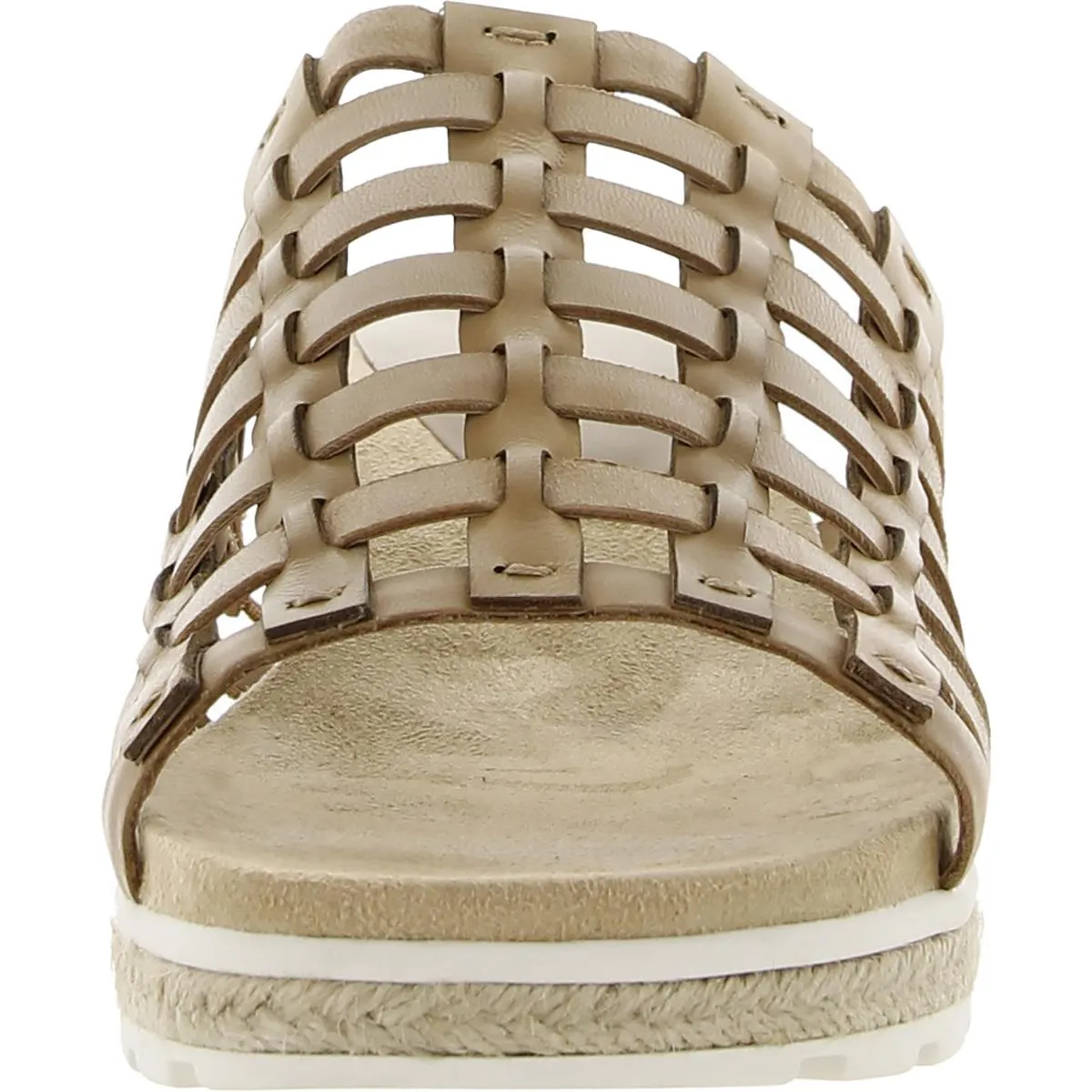 Oaklynn Womens Leather Slip On Wedge Sandals