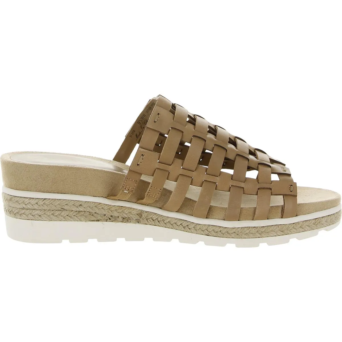Oaklynn Womens Leather Slip On Wedge Sandals