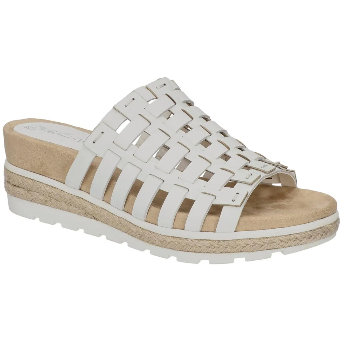 Oaklynn Womens Leather Slip On Wedge Sandals
