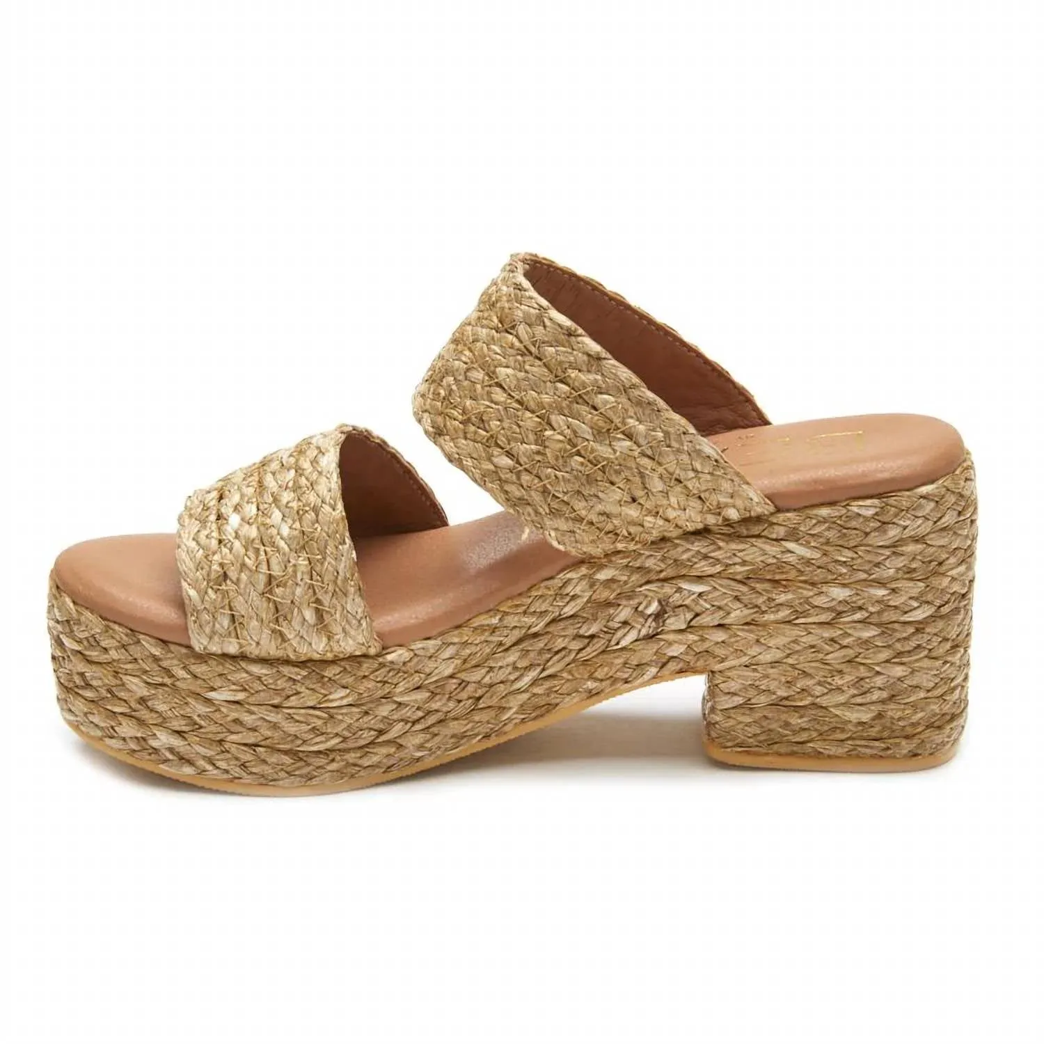 Ocean Ave Platform Slide Sandal In Cognac