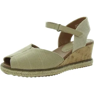 Odetta Womens Adjustable Faux Leather Slingback Sandals