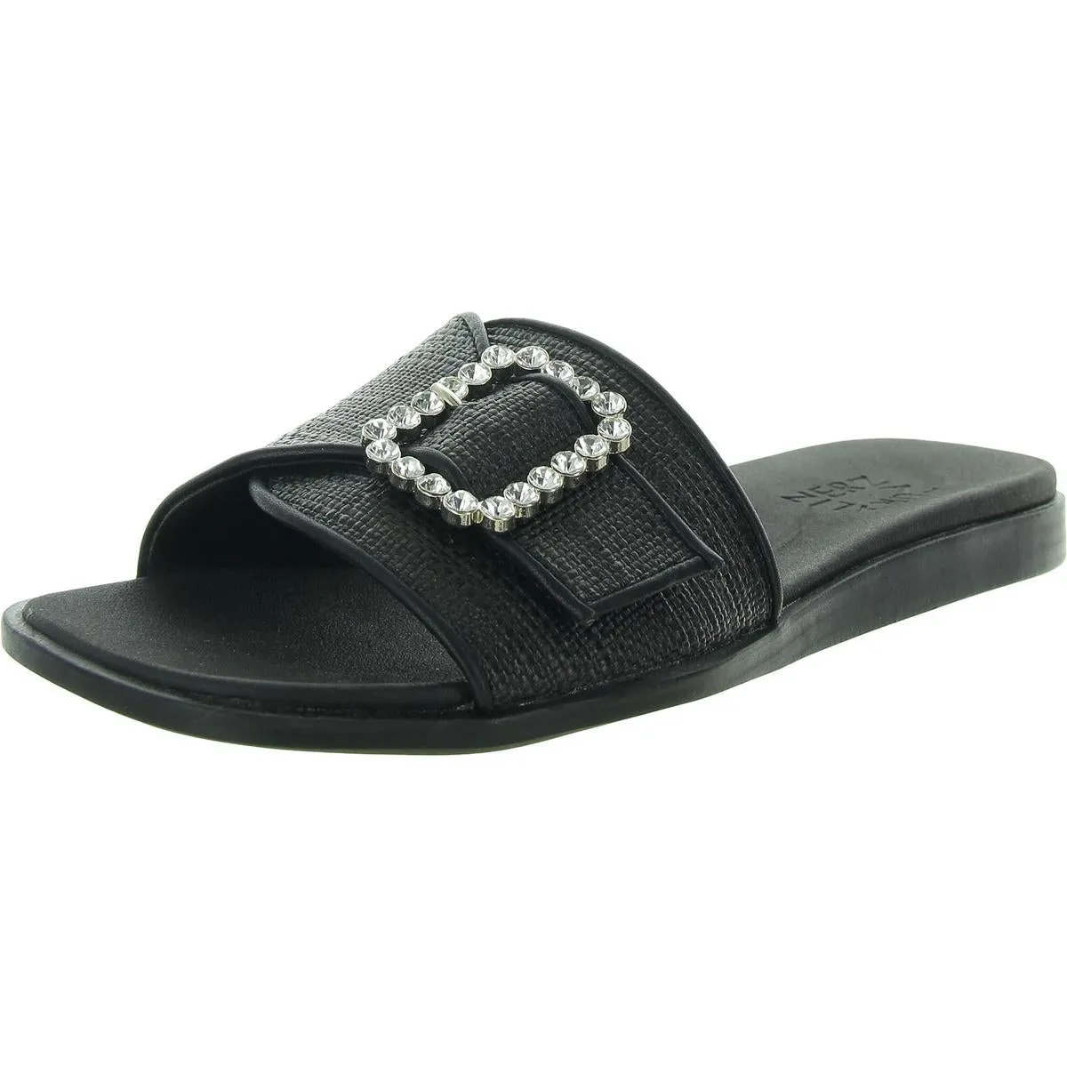 Olivia Womens Open Toe Slip On Slide Sandals