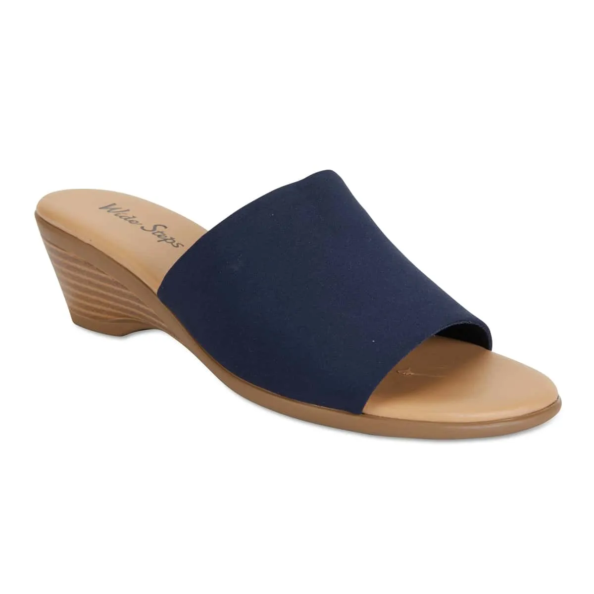 Orient Heel in Navy Fabric