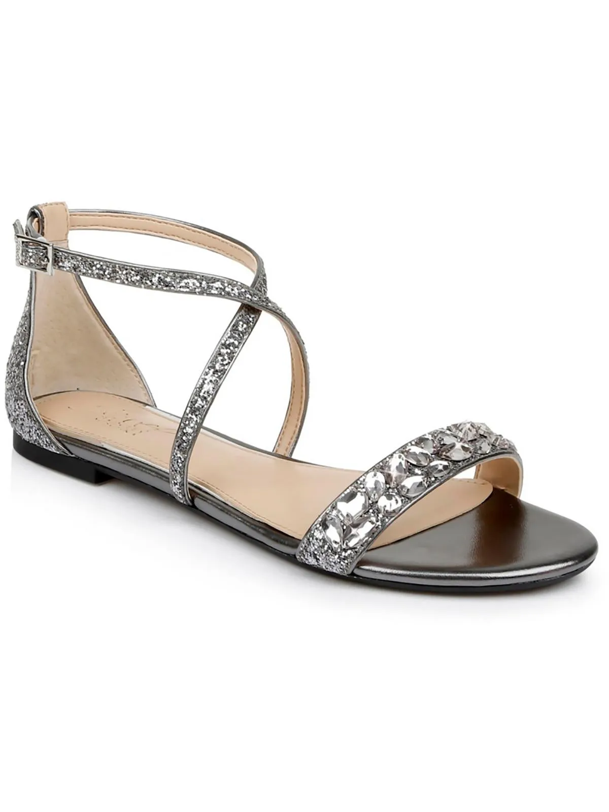 Osome Womens Embellished Man Made Ankle Strap