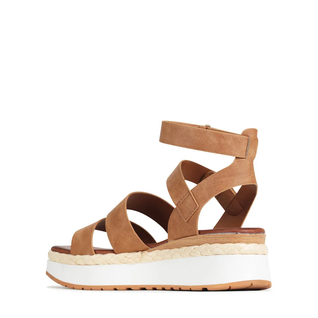 PAGET ANKLE STRAP WEDGE SANDALS