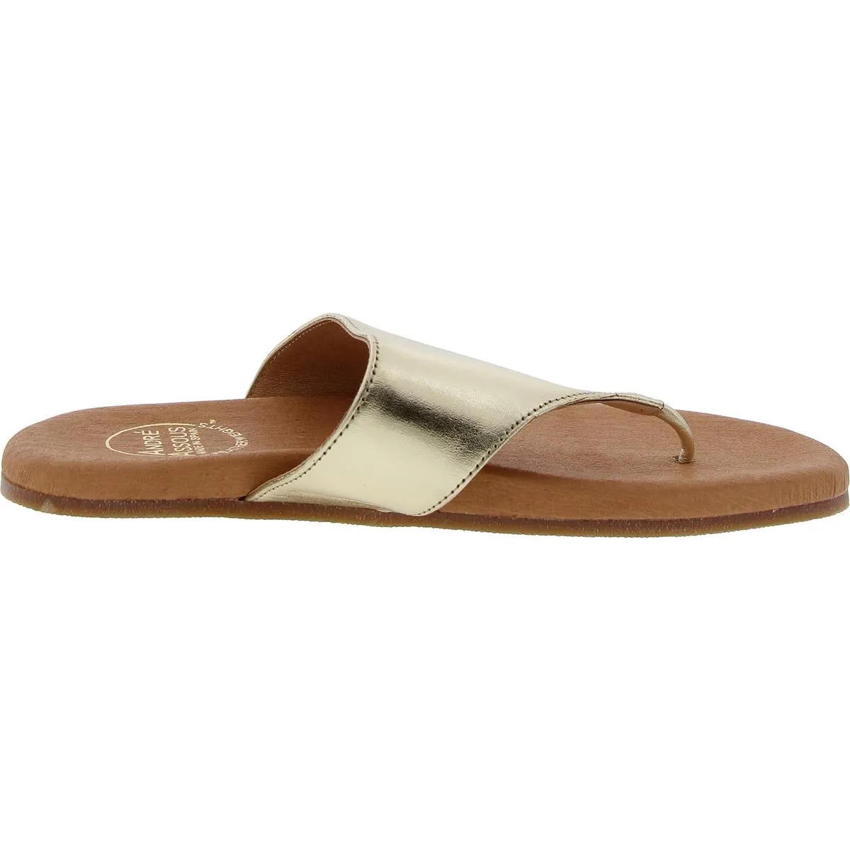 Paige Womens Solid Leather Thong Sandals