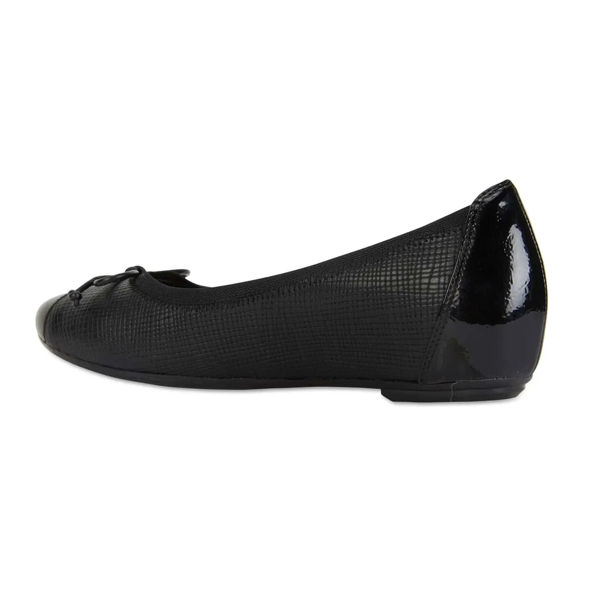 Palm Flat in Black Multi Leather