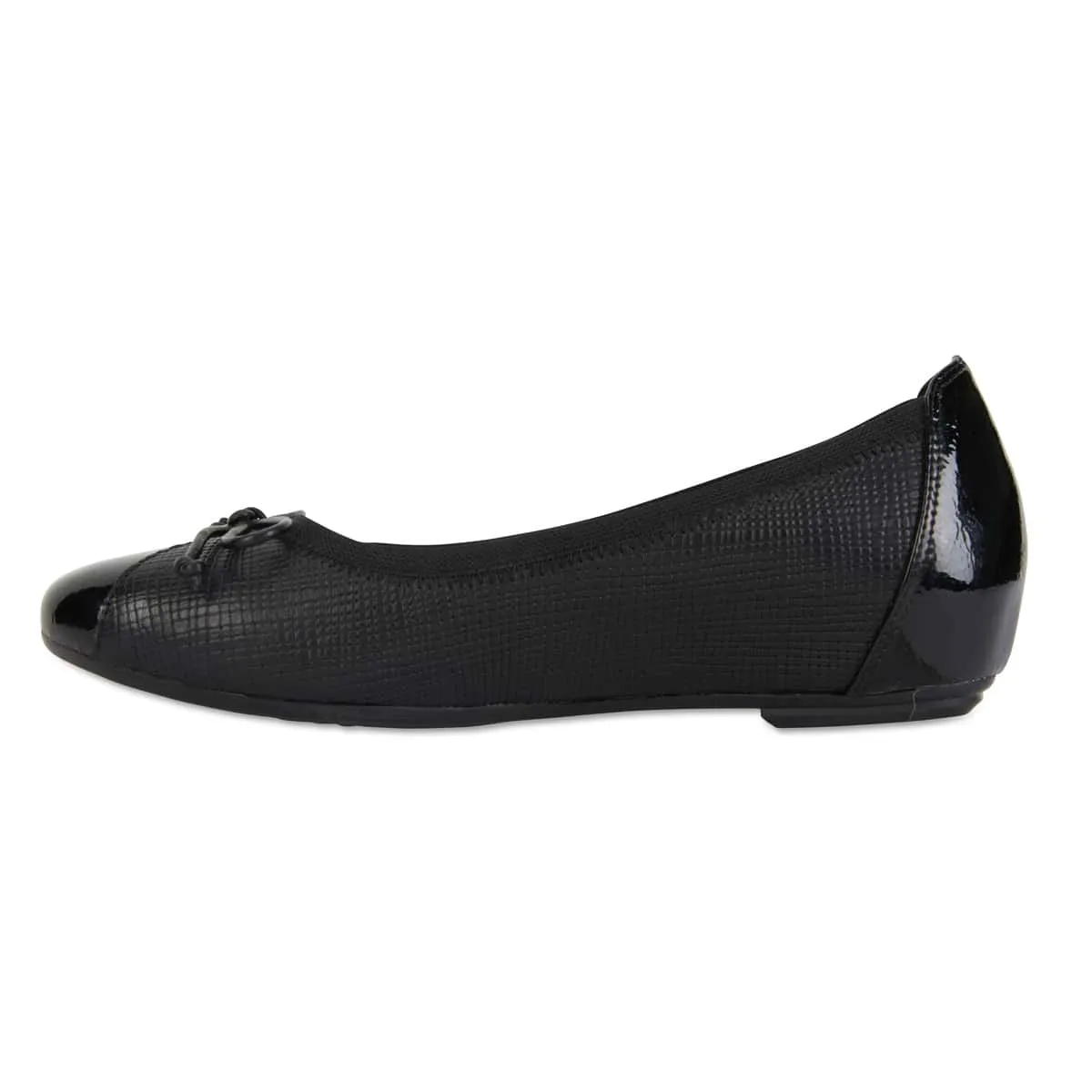 Palm Flat in Black Multi Leather