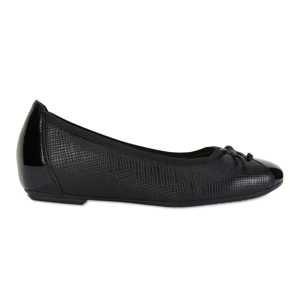 Palm Flat in Black Multi Leather