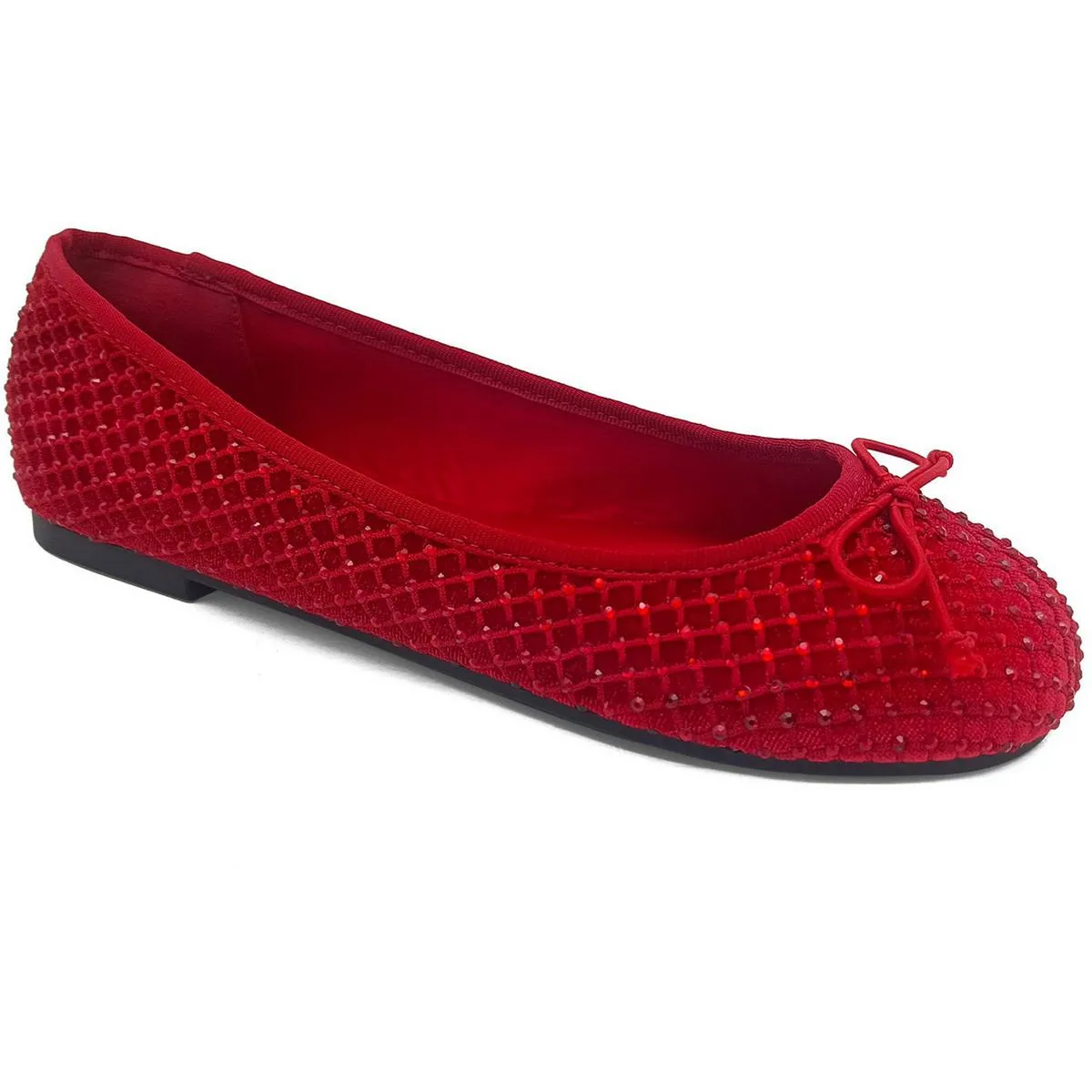 Palmer Mesh Womens Embellished Mesh Ballet Flats