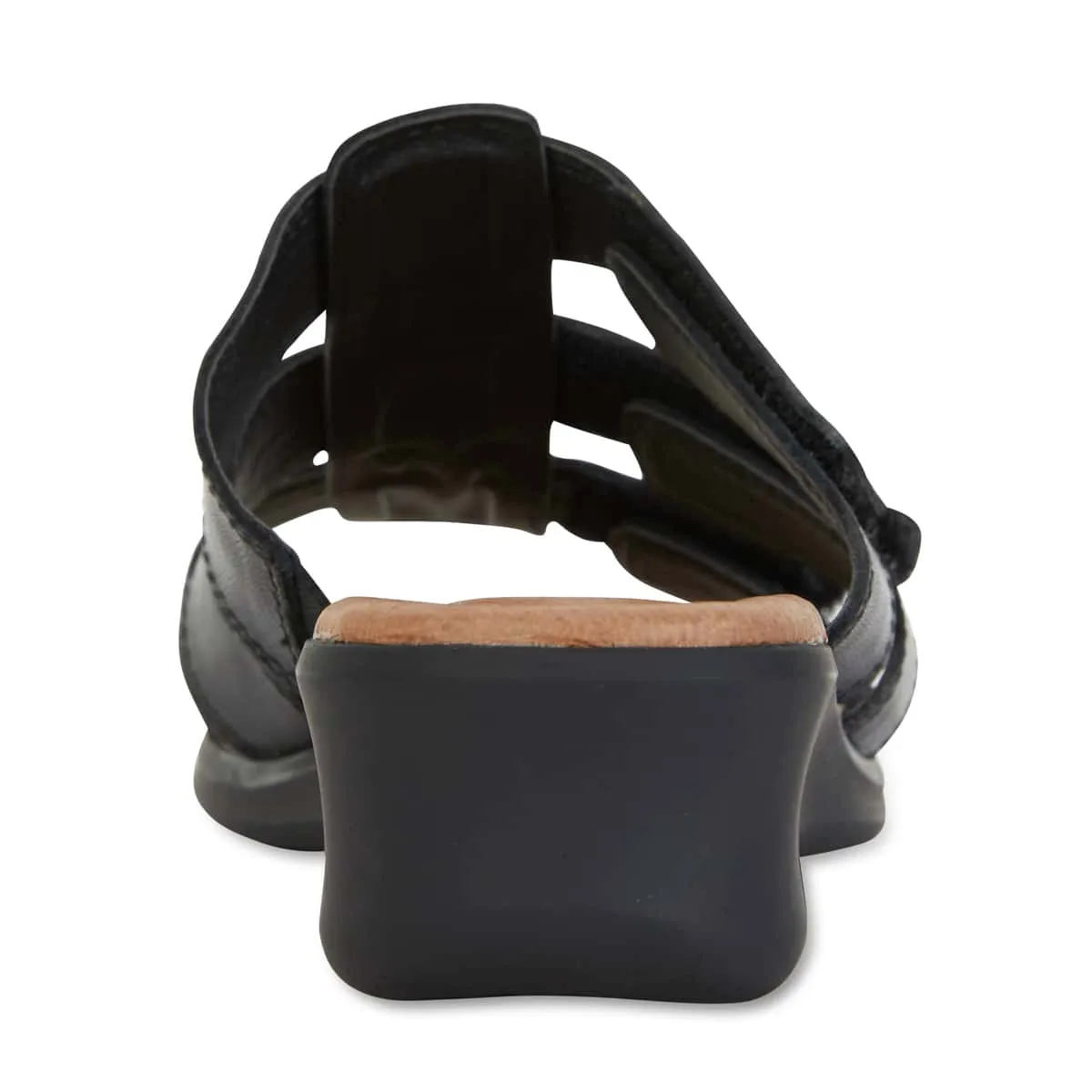 Pamela Sandal in Black Leather