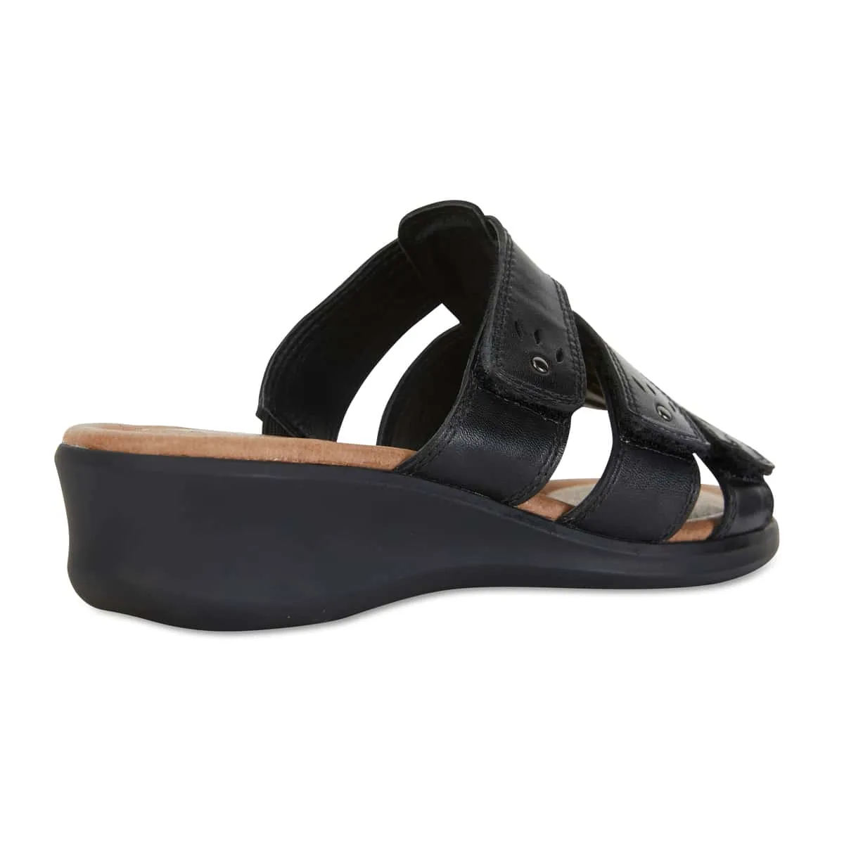 Pamela Sandal in Black Leather
