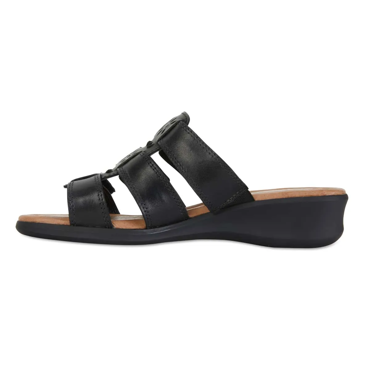 Pamela Sandal in Black Leather