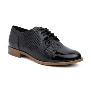 Panache Brogue in Black Patent