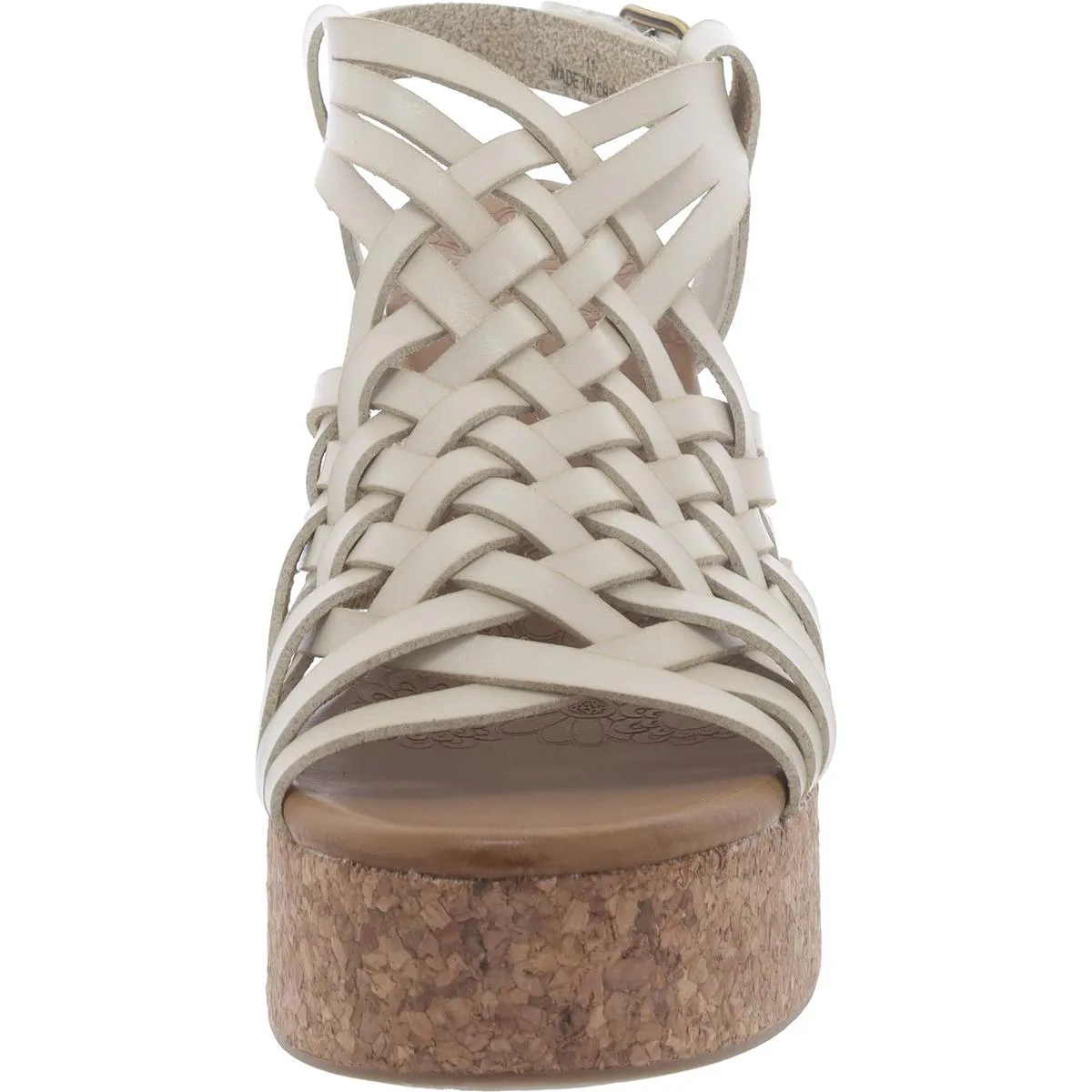 Pandorea Womens Faux Leather Block Heel Gladiator Sandals