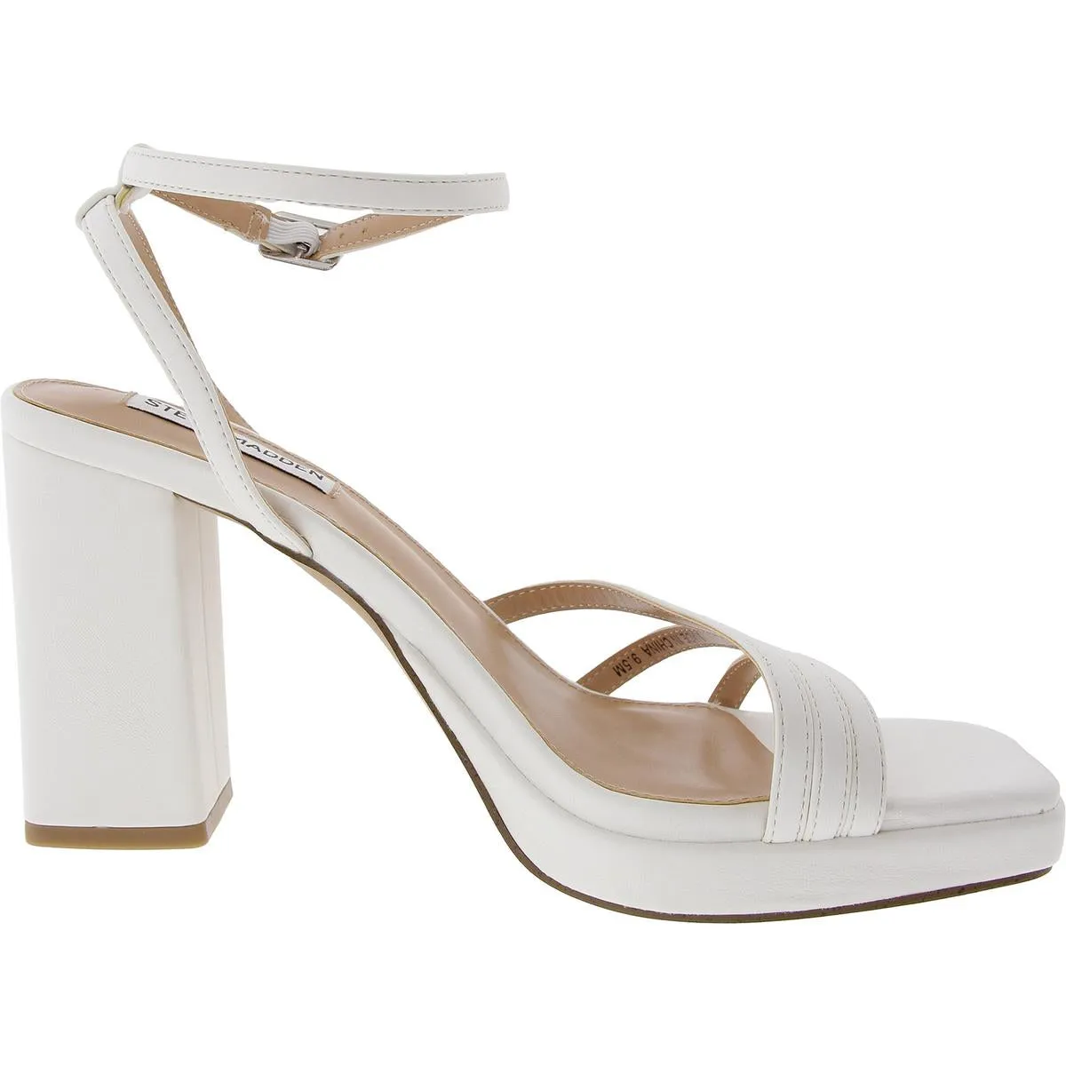 Panic Womens Faux Leather Block Heel