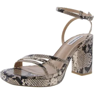 Panic Womens Faux Leather Block Heel