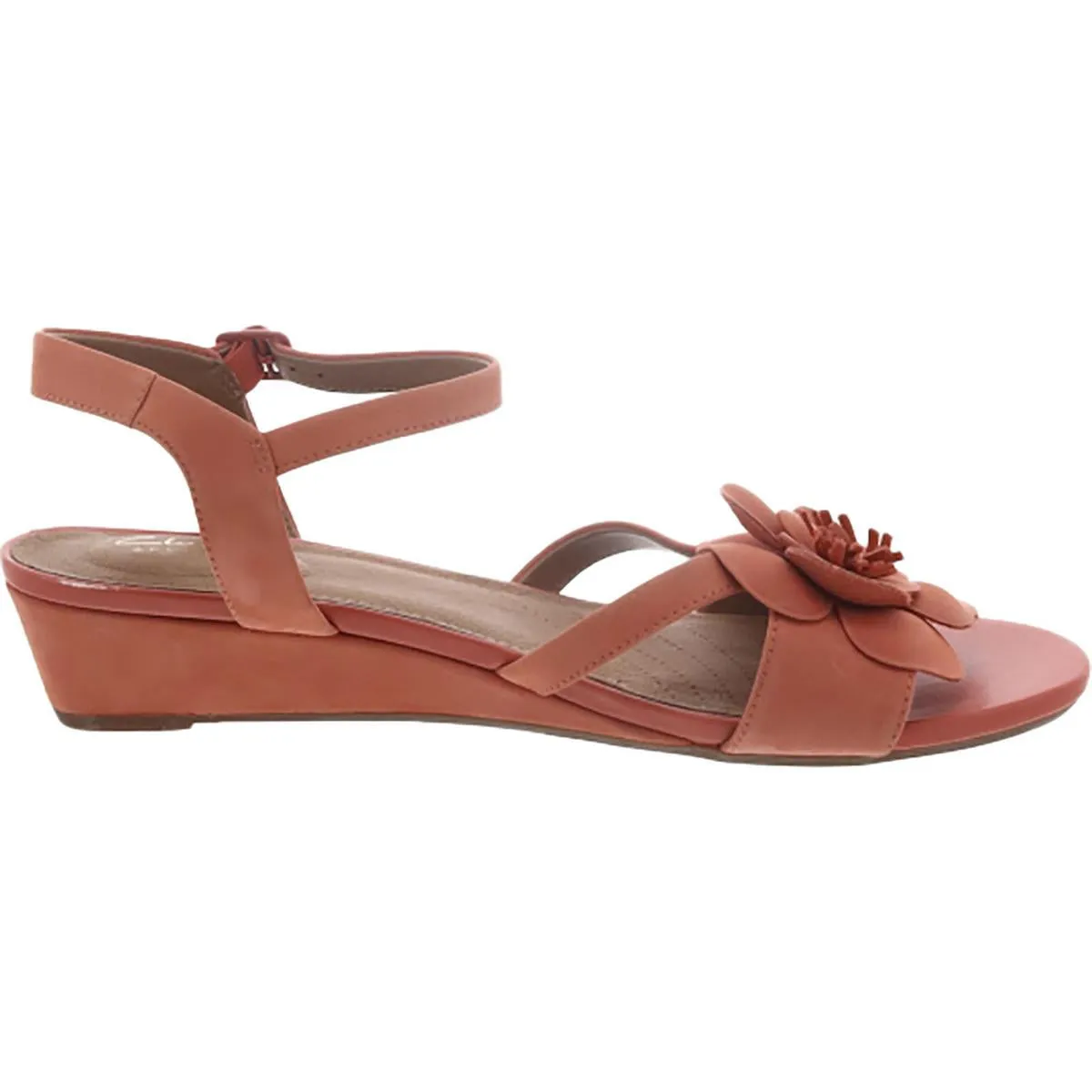 Parram Stella Womens Nubuck Floral Wedges
