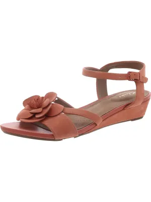 Parram Stella Womens Nubuck Floral Wedges