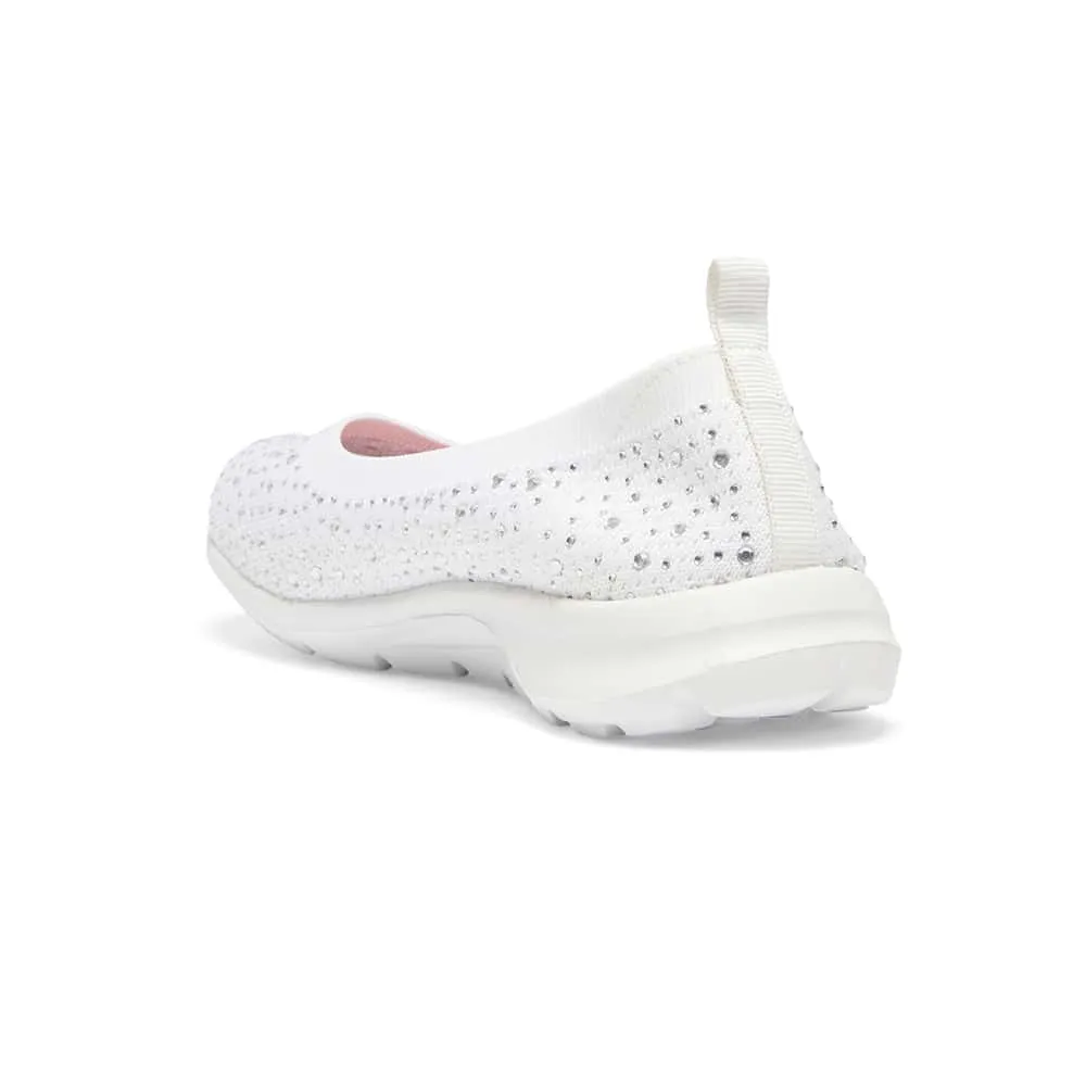 Patrice Sneaker in White Diamante