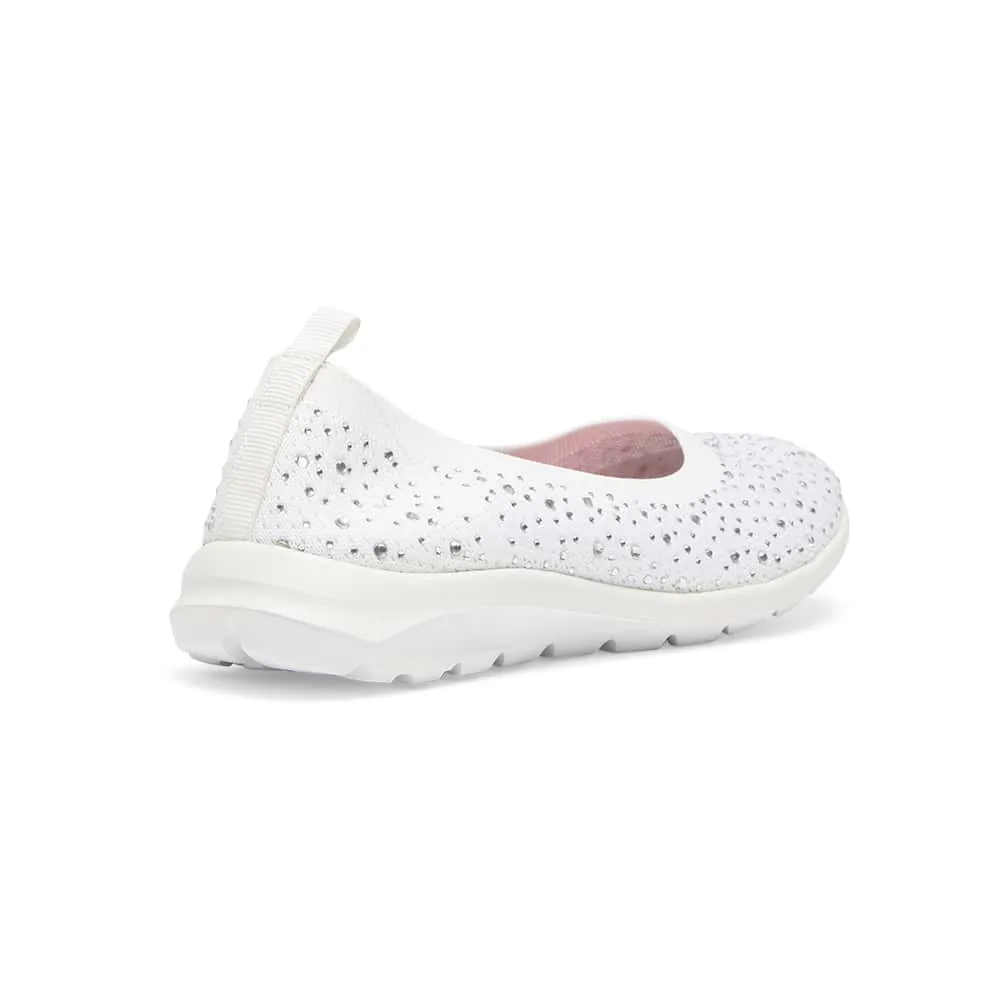Patrice Sneaker in White Diamante