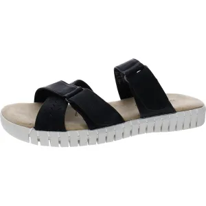Patricia Womens Faux Leather Slip-On Slide Sandals